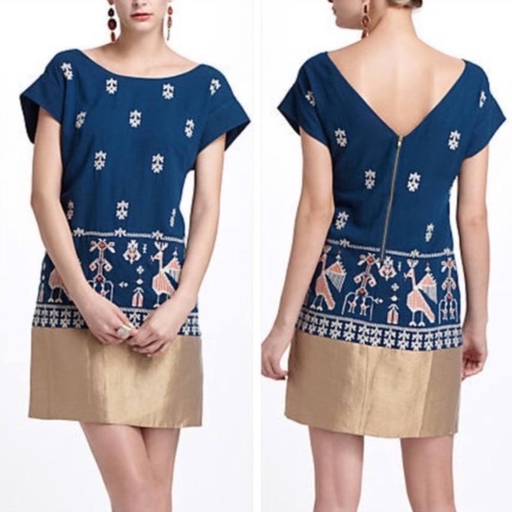 Anthropologie Floreat Avian Myth Shift Dress